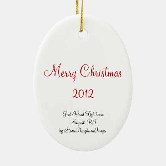 Ziegen-Insel-Leuchtturm-Verzierung Keramik Ornament (Hinten)