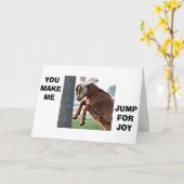 ZIEGEN JUMPS FÜR Freude zu sagen, ich LIEBE SIE Karte (Gelbe Blume)