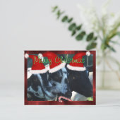 Ziegen-Kinderweihnachtspostkarte kann Feiertagspostkarte (Stehend Vorderseite)