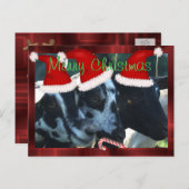 Ziegen-Kinderweihnachtspostkarte kann Feiertagspostkarte (Vorne/Hinten)