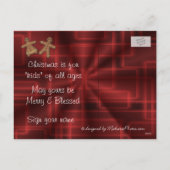 Ziegen-Kinderweihnachtspostkarte kann Feiertagspostkarte (Rückseite)