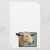 Ziegen-Kopf Briefpapier (Vorne/Hinten)