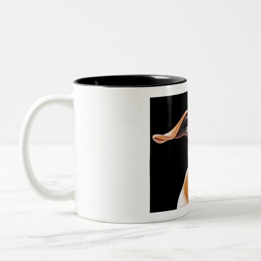 Ziegen-Liebe Zweifarbige Tasse (Links)