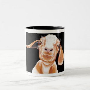 Ziegen-Liebe Zweifarbige Tasse