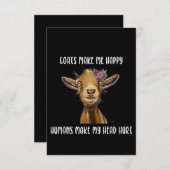 Ziegen machen mich glücklich, lange dankeskarte (Vorne/Hinten)