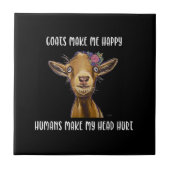 Ziegen machen mich glücklich, lange zu ziehen fliese (Vorderseite)