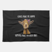 Ziegen machen mich glücklich, lange zu ziehen geschirrtuch (Horizontal)