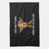 Ziegen machen mich glücklich, lange zu ziehen geschirrtuch (Vertikal)