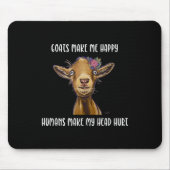 Ziegen machen mich glücklich, lange zu ziehen mousepad (Vorne)