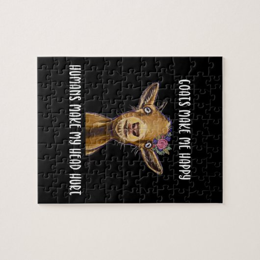 Ziegen machen mich glücklich, lange zu ziehen puzzle (Horizontal)