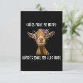 Ziegen machen mich glücklich, lange zu ziehen RSVP karte (Stehend Vorderseite)