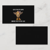 Ziegen machen mich glücklich, lange zu ziehen visitenkarte (Vorne/Hinten)