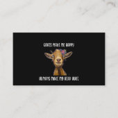 Ziegen machen mich glücklich, lange zu ziehen visitenkarte (Vorderseite)