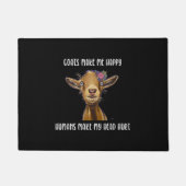 Ziegen machen mich glücklich, Ziege lange Fußmatte (Vorderseite)