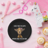 Ziegen machen mich glücklich, Ziege lange Pappteller (Party)