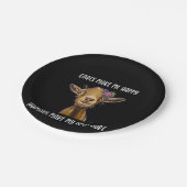 Ziegen machen mich glücklich, Ziege lange Pappteller (Schrägansicht)