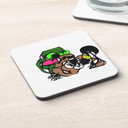 Ziegen machen Spaß Getränkeuntersetzer (Linke Seite)