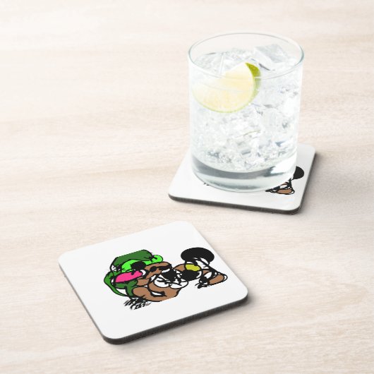 Ziegen machen Spaß Getränkeuntersetzer (Rechte Seite)