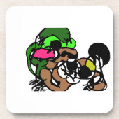 Ziegen machen Spaß Getränkeuntersetzer (Vorderseite)