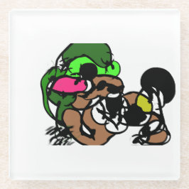 Ziegen machen Spaß Glasuntersetzer