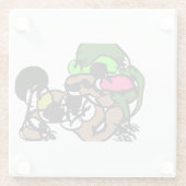 Ziegen machen Spaß Glasuntersetzer (Rückseite)