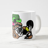 Ziegen machen Spaß Jumbo-Tasse (Vorderseite Rechts)