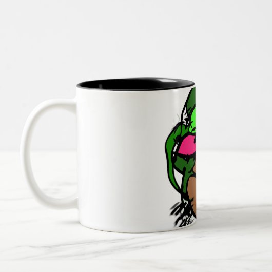 Ziegen machen Spaß Zweifarbige Tasse (Links)