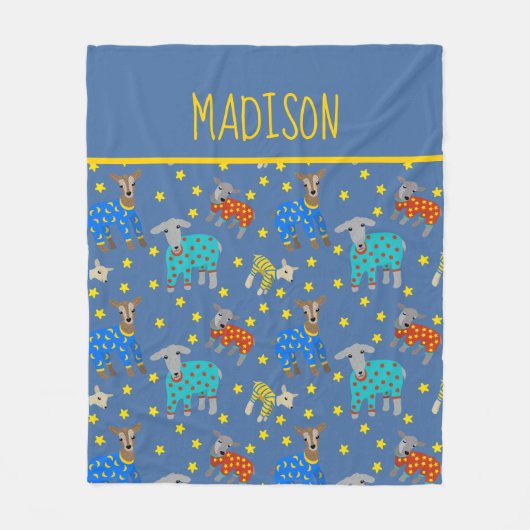 Ziegen mit Pajamas Personalisiert Fleecedecke (Vorderseite)