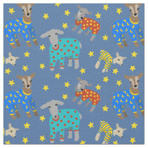 Ziegen, Pajamas mit Stars Blue Gemustert tragen
