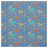 Ziegen, Pajamas mit Stars Blue Gemustert tragen Stoff (Muster)