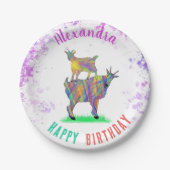 Ziegen Personalisiert Geburtstagspartei Pappteller (Vorderseite)
