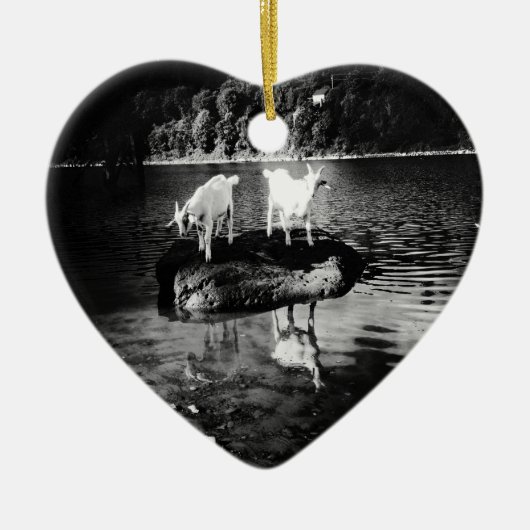 Ziegen-Power-Verzierung Keramik Ornament (Vorne)