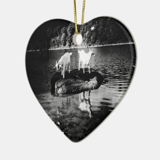 Ziegen-Power-Verzierung Keramik Ornament (Links)