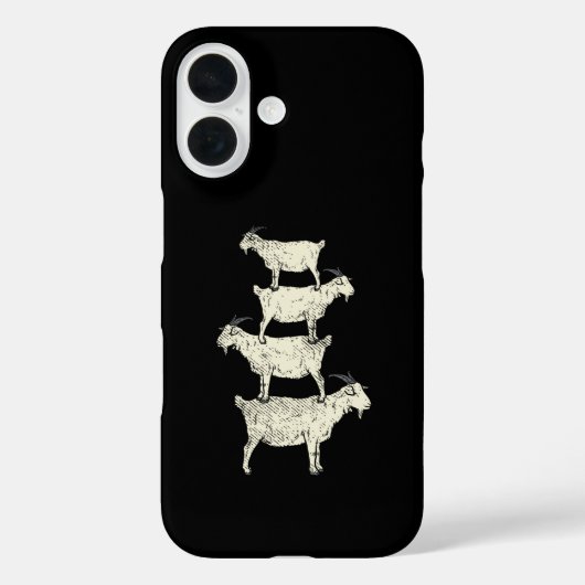 Ziegen Retro Case-Mate iPhone Hülle (Rückseite)