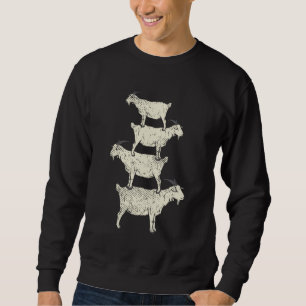 Ziegen Retro Sweatshirt