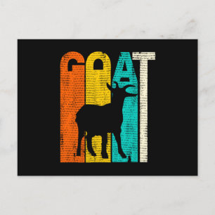 Ziegen Retro Vintage Klassischer Ziegenliebhaber Postkarte