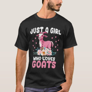 Ziegen-Shirt Nur Ein Mädchen Das Ziegen Liebt L T- T-Shirt