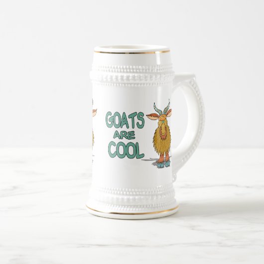 Ziegen sind cool bierglas (VorderseiteRechts)
