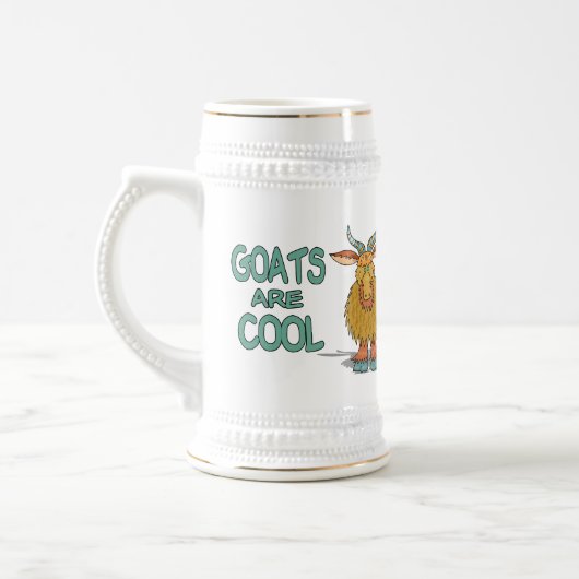 Ziegen sind cool bierglas (Links)