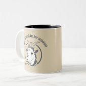 ZIEGEN SIND MEINE WELT | von TotallyGoatally™ Zweifarbige Tasse (Vorderseite Links)