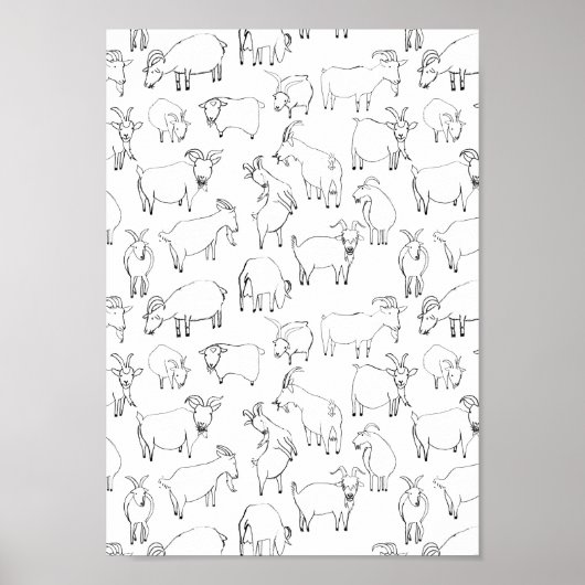 Ziegen spielen - transparent poster (Vorne)