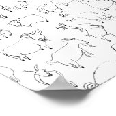 Ziegen spielen - transparent poster (Ecke)