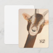 Ziegen-Sprichwort "hi"-Karte Dankeskarte (Vorne/Hinten)