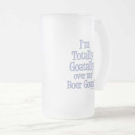 Ziegen-Tasse und Ziegen-Trinkbehälter Mattglas Bierglas (VorderseiteRechts)