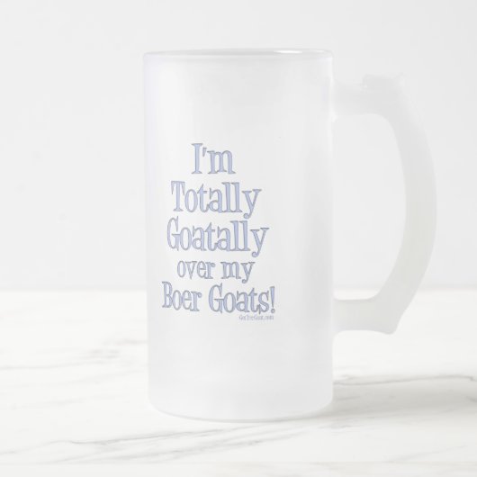 Ziegen-Tasse und Ziegen-Trinkbehälter Mattglas Bierglas (Rechts)