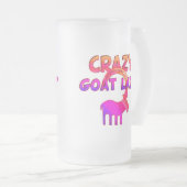 Ziegen-Tasse und Ziegen-Trinkbehälter Mattglas Bierglas (VorderseiteRechts)