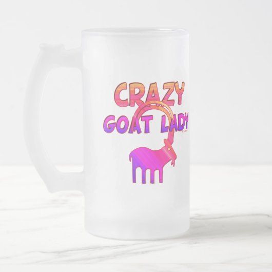 Ziegen-Tasse und Ziegen-Trinkbehälter Mattglas Bierglas (Links)