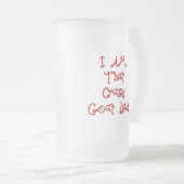 Ziegen-Tasse und Ziegen-Trinkbehälter Mattglas Bierglas (VorderseiteRechts)