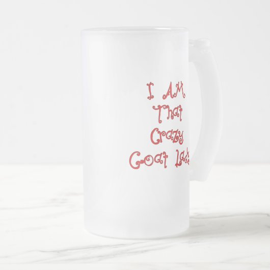 Ziegen-Tasse und Ziegen-Trinkbehälter Mattglas Bierglas (VorderseiteRechts)