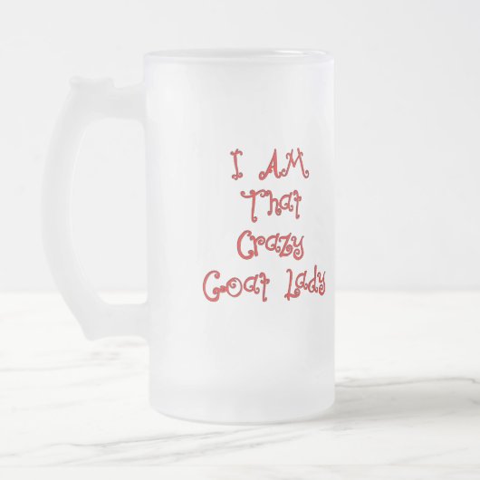 Ziegen-Tasse und Ziegen-Trinkbehälter Mattglas Bierglas (Links)